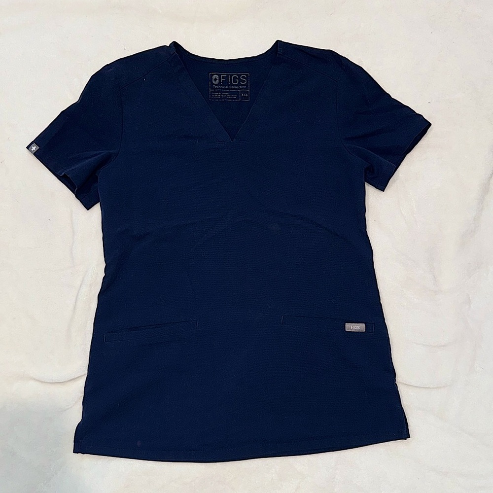 Figs Navy Blue Casma Top Size XXS